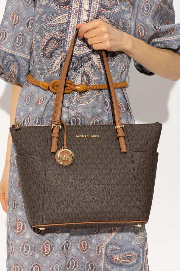 Brown Jet Set shopper bag Michael Michael Kors ETRO ring